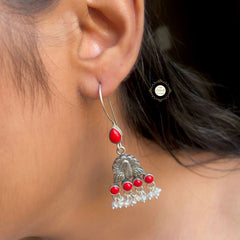 Peacock Hoop Earring