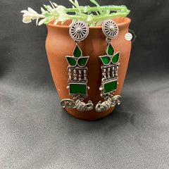 Peacock Glass Earring