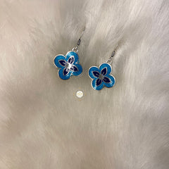 Floral Hook Enamel Earring