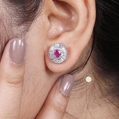 Sparkling Silver Glamour Classic Earring