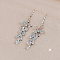 Sparkling Silver Blooming Flower Earring