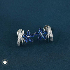 Sterling Silver Sparkling Silver Blooming Grace Earring