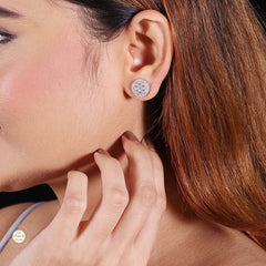 Sterling Silver Sparkling Shimmering Petal Stud