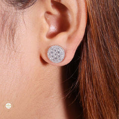 Sterling Silver Sparkling Shimmering Petal Stud