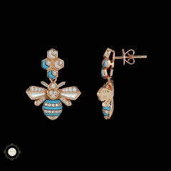 Sterling Silver Sparkling Bee Spark Earring