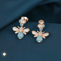 Sterling Silver Sparkling Bee Spark Earring