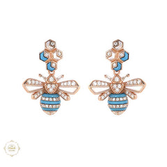 Sterling Silver Sparkling Bee Spark Earring