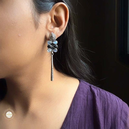Sterling Silver Moonlit Dangle Earring