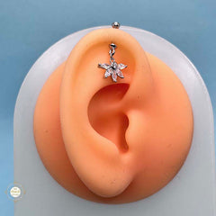 925 Sterling Silver Daisy Spark Drop Bugdi Unisex (Piece)