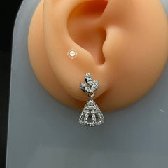 Sterling Silver Sparkling Celeste Jhumki