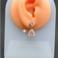 Sterling Silver Sparkling Celeste Jhumki