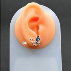 Sterling Silver Sparkling Butterfly Earring