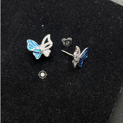 Sterling Silver Sparkling Butterfly Earring