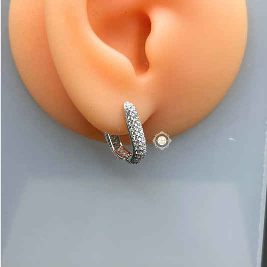 Sterling Silver Sparkling Celeste Spark Hoop Earring