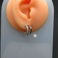Sterling Silver Sparkling Twinkle Loop Earring
