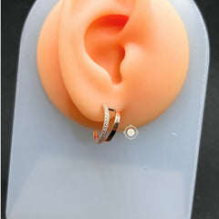 Sterling Silver Sparkling Twinkle Loop Earring