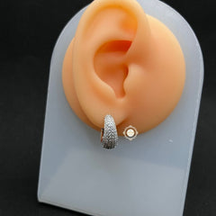 Sterling Silver Sparkling Shimmer Sweep Earring