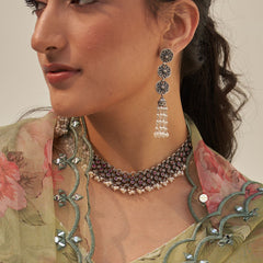Ruhaniyat Rawa Pearl Necklace Set