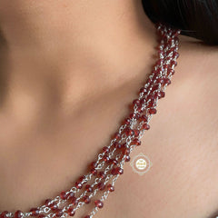 Rustic Romance Garnet Necklace (Semi-Precious Stones)