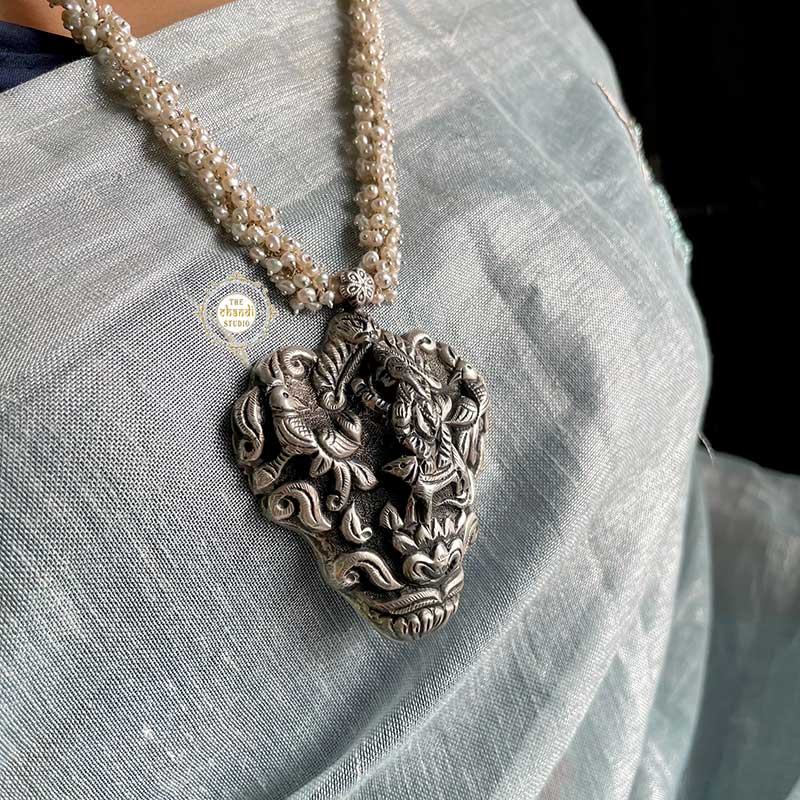 Lord Ganesha Pearl Necklace