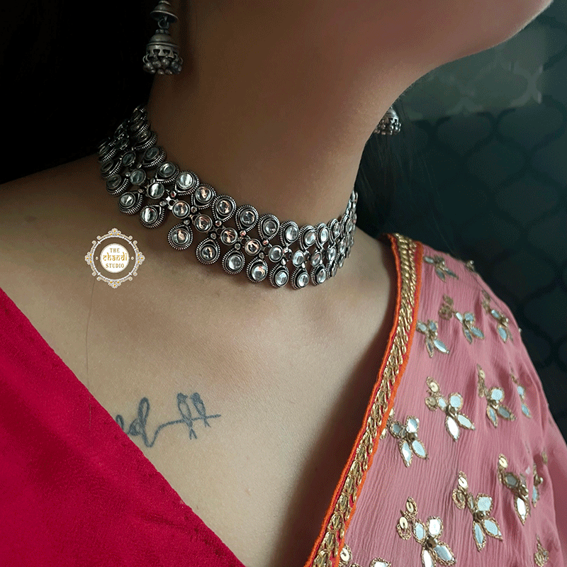 Kundan Thread Choker Necklace