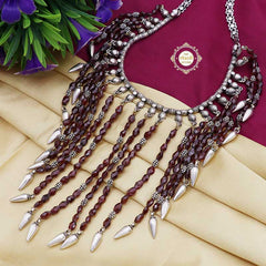 Sterling Silver Gleaming Garnet Necklace