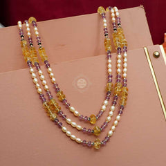 Sterling Silver Citrine Amethyst Necklace