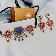 Muhurat Kundan Modern Maharani Necklace - Only