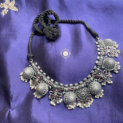 Ruby Pearl Kolapuri Necklace Set