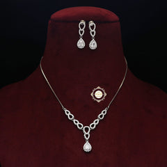 Sterling Silver Sparkling Treasure Fairytale Drop Necklace Set