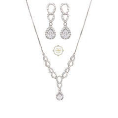 Sterling Silver Sparkling Treasure Fairytale Drop Necklace Set