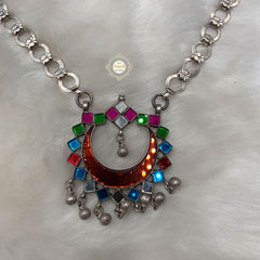 Afghan Glass Chaand Necklace