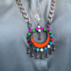 Afghan Glass Chaand Necklace