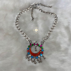Afghan Glass Chaand Necklace