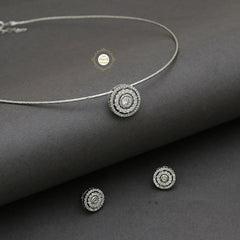 Sparkling Treasure Round Hasli Earring Set