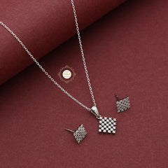 Sparkling Treasure Square Necklace Set