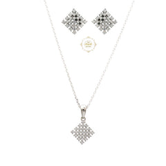 Sparkling Treasure Square Necklace Set