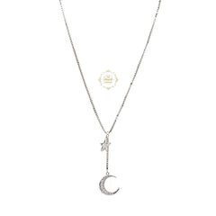 Sparkling Treasure Moon Star Necklace