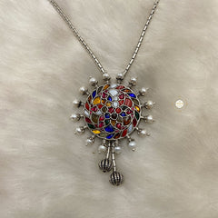 Floral Kundan Chain Necklace