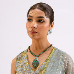 Floral Enamel Necklace Set