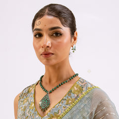 Floral Enamel Necklace Set