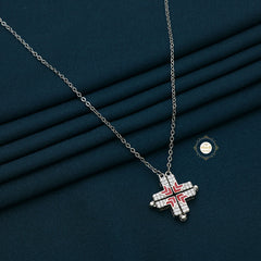 Sparkling Silver Magnetic Shape Shifting Box Necklace