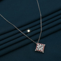 Sparkling Silver Magnetic Shape Shifting Box Necklace