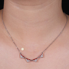 Sparkling Silver Magnetic Shape Shifting Box Necklace