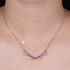 Sparkling Silver Magnetic Shape Shifting Box Necklace