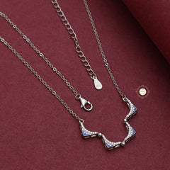 Sparkling Silver Magnetic Shape Shifting Box Necklace