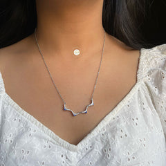 Sparkling Silver Magnetic Shape Shifting Box Necklace