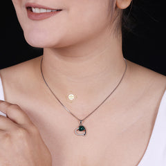 Sparkling Silver Heart Necklace