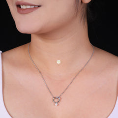 Sparkling Silver Hi Kitty Necklace