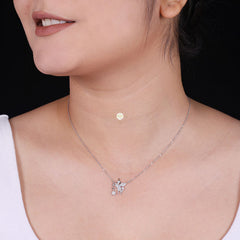 Sparkling Silver Unicorn Necklace